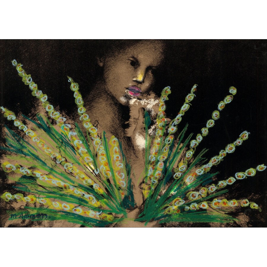 Michèle Salmon – Women with bouquet, unique work