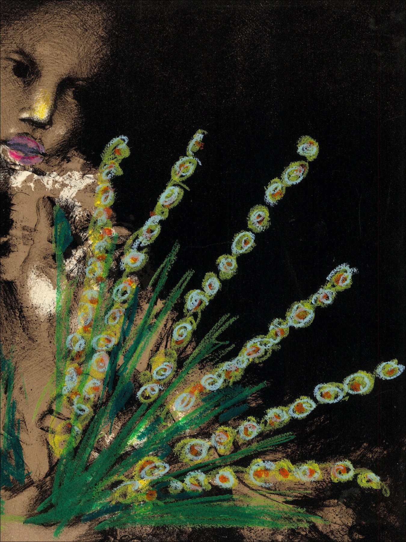 Michèle Salmon – Femmes au bouquet, œuvre unique