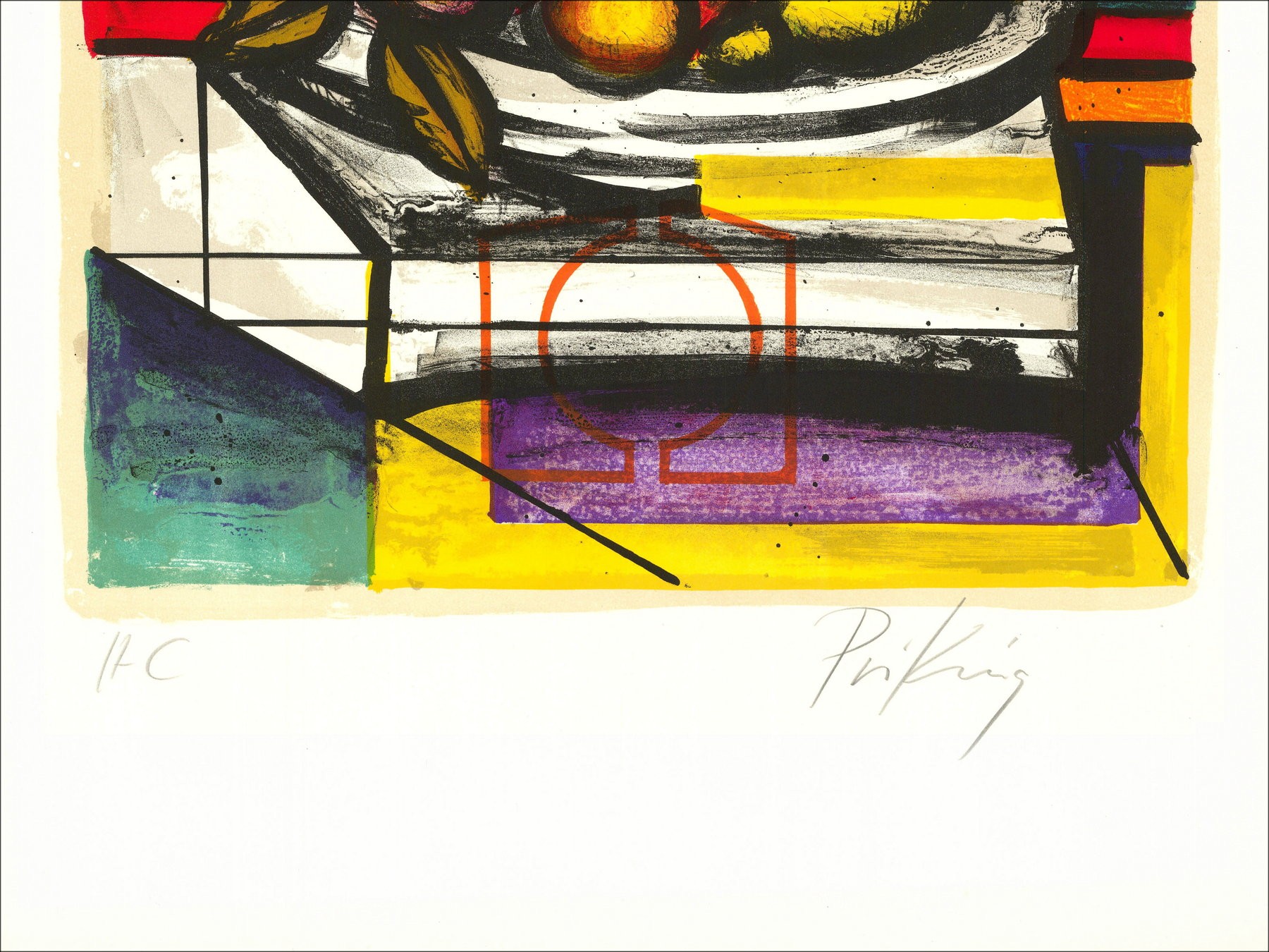 Frantz Prinking - Still Life, Litografia firmata