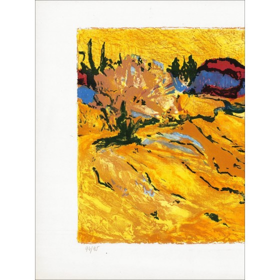Louis Amalvy - Leases, ondertekende lithografie