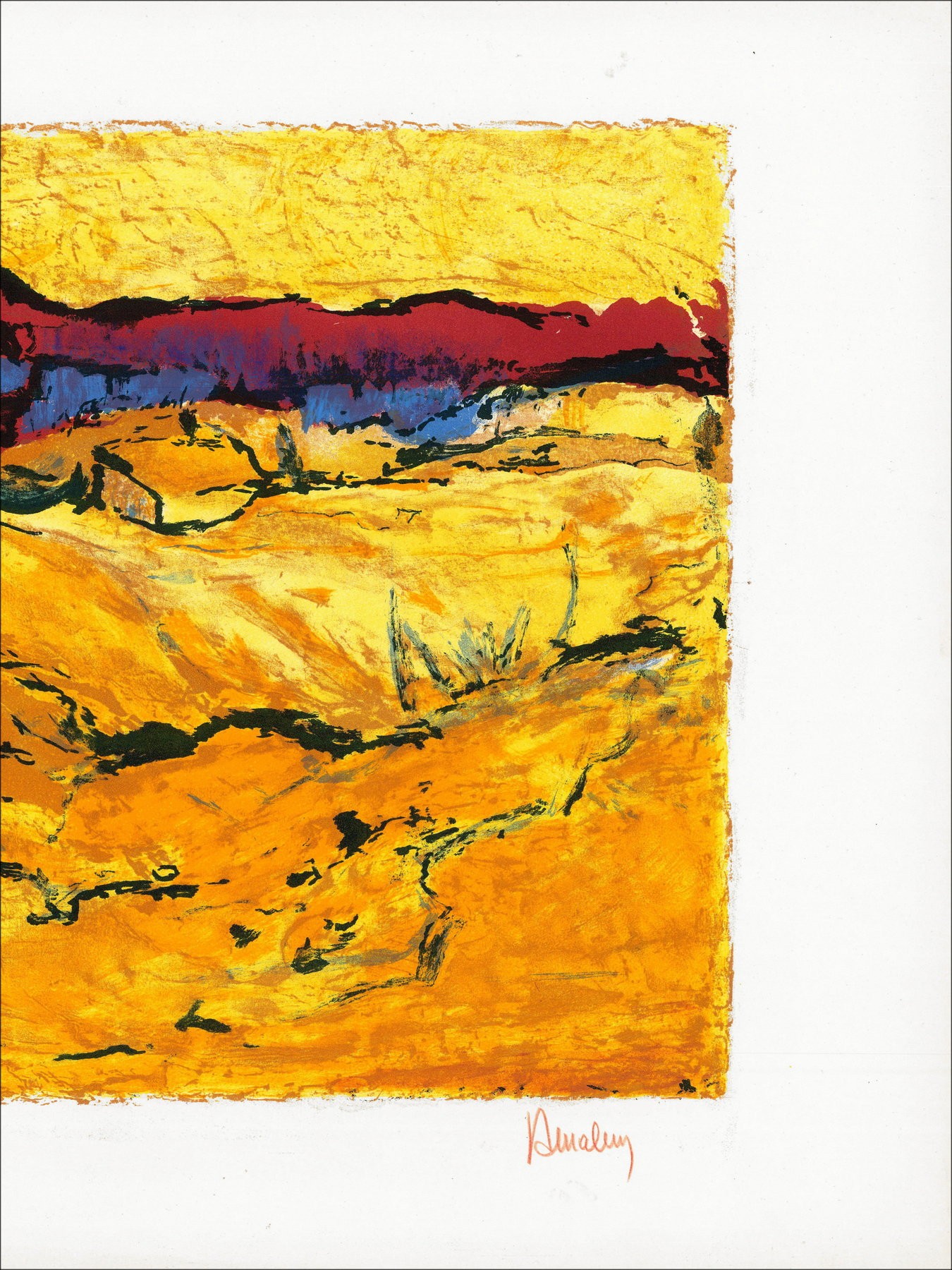 Louis Amalvy - Leasing, Litografia firmata