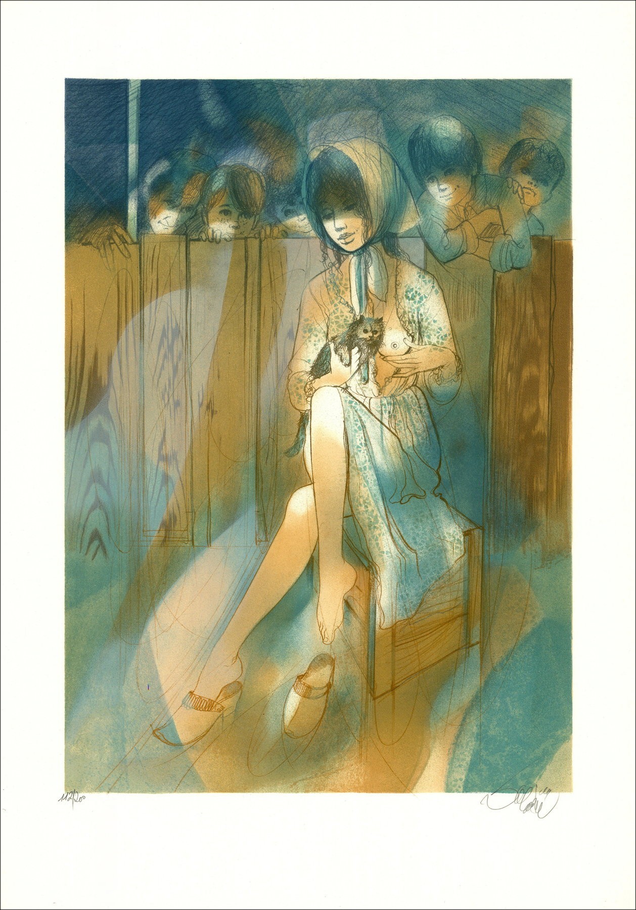 Jean-Baptiste Valadé - Brave Margot, Litho