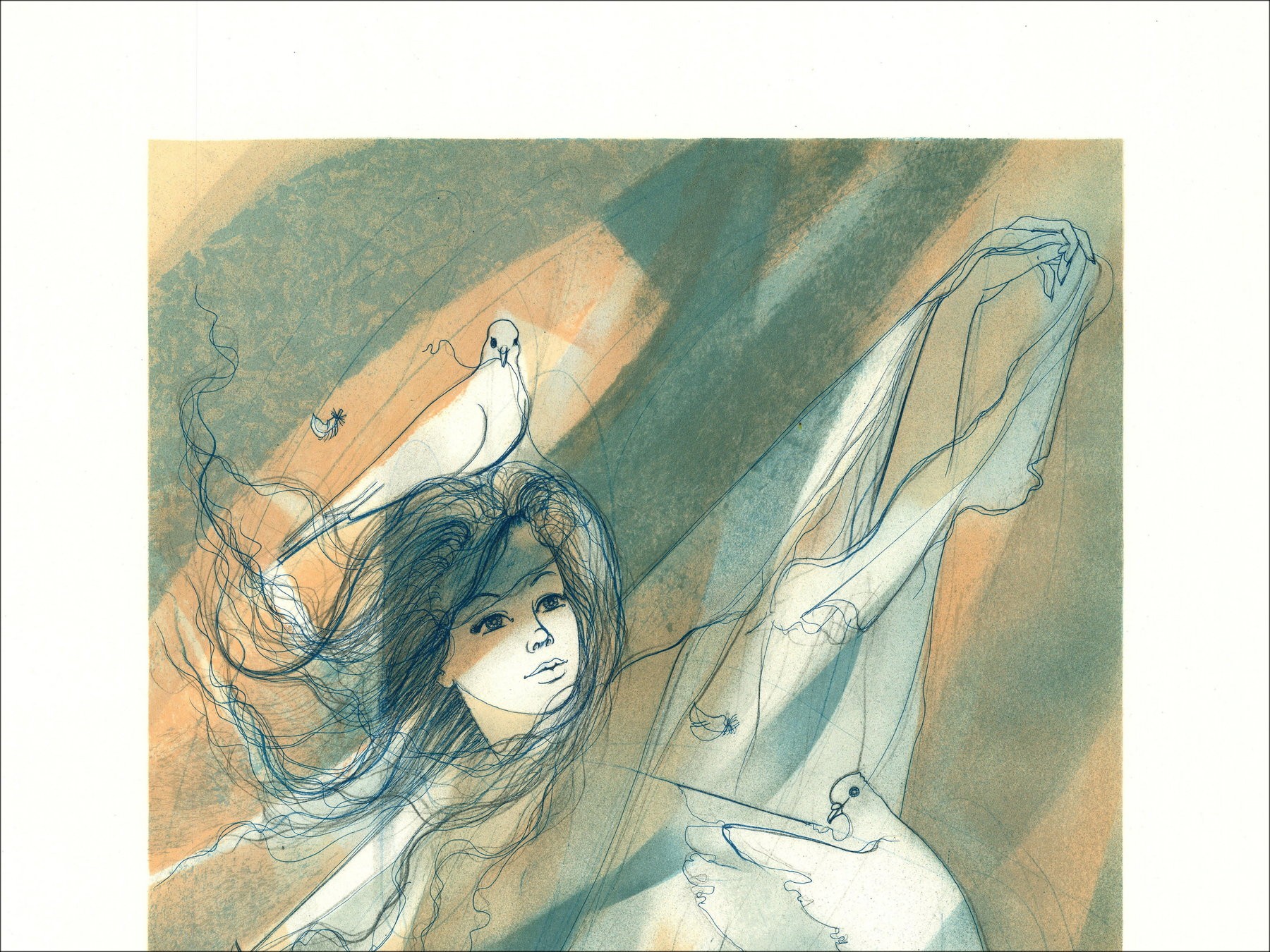 Jean-Baptiste Valadié – Le Vent, lithographie