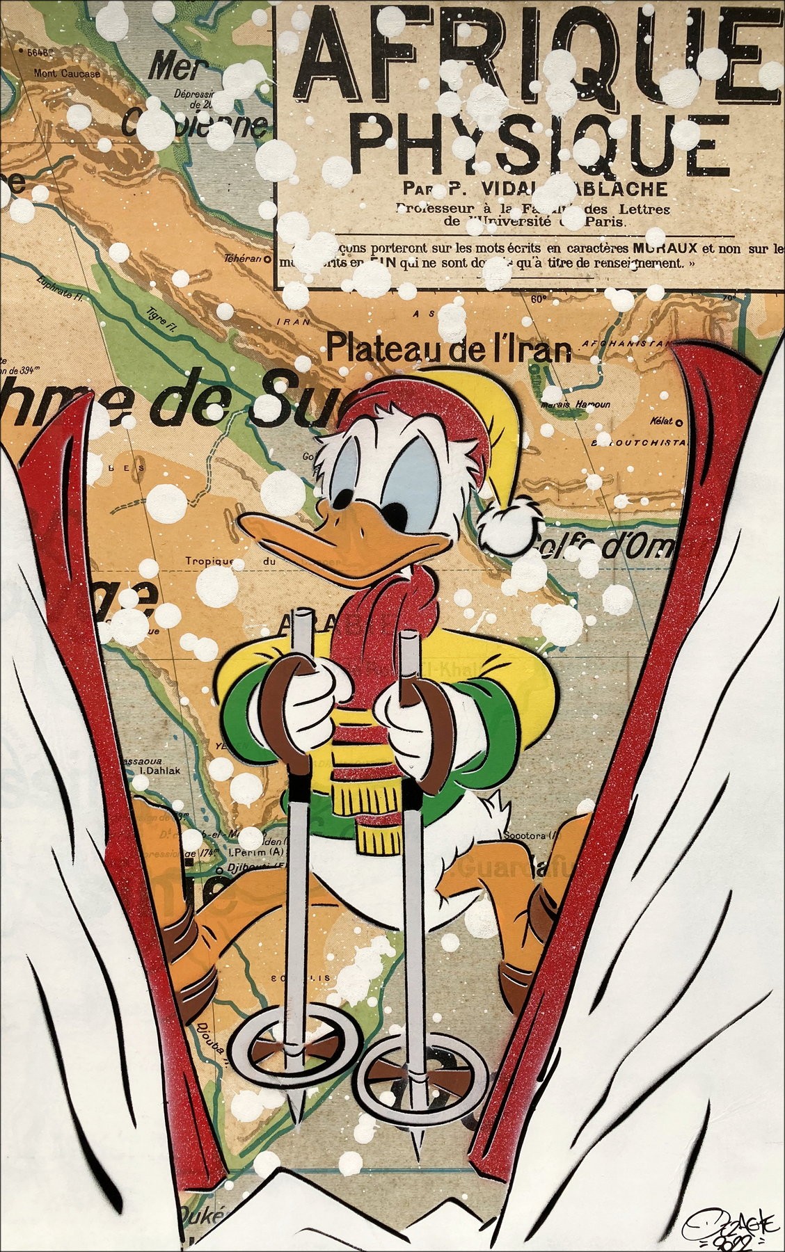 Dezache – Donald Duck bajo la nieve, pintura
