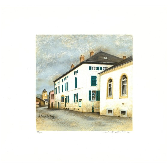 André Renoux - The Mad Manor di Mad in Bayonville, Litografia