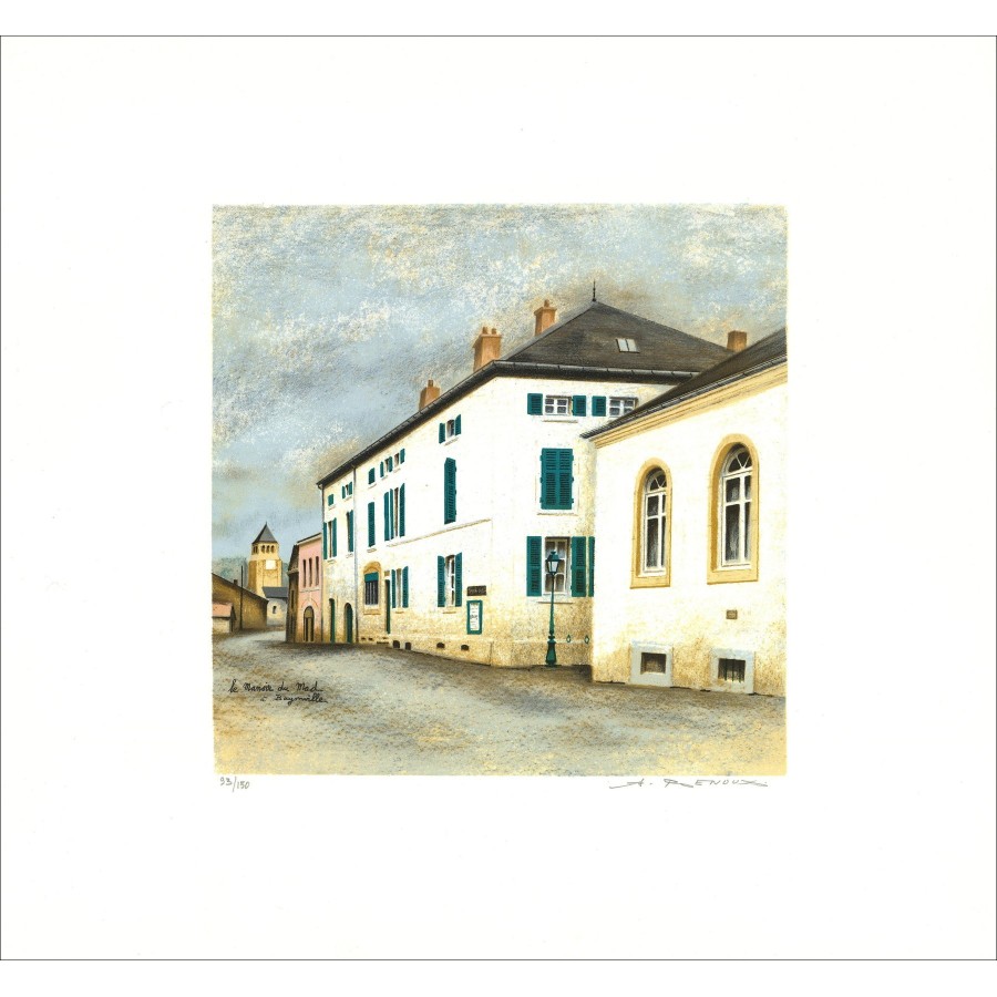 André Renoux – Le Manoir du Mad en Bayonville, litografía