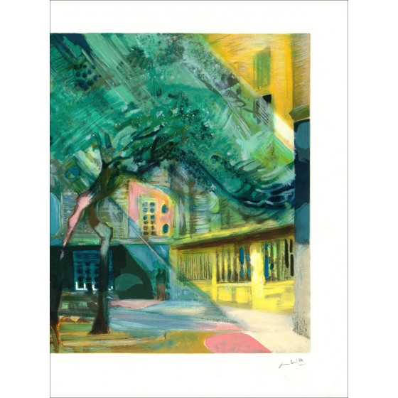 Paul Ambille – Place de Furstemberg, lithography