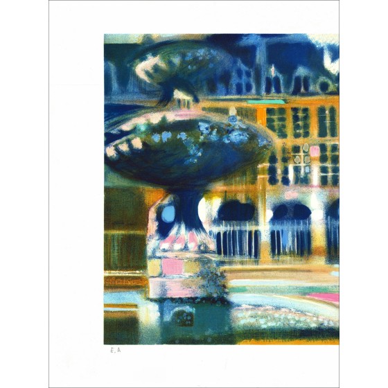 Paul Ambille – Place des Vosges, litografía