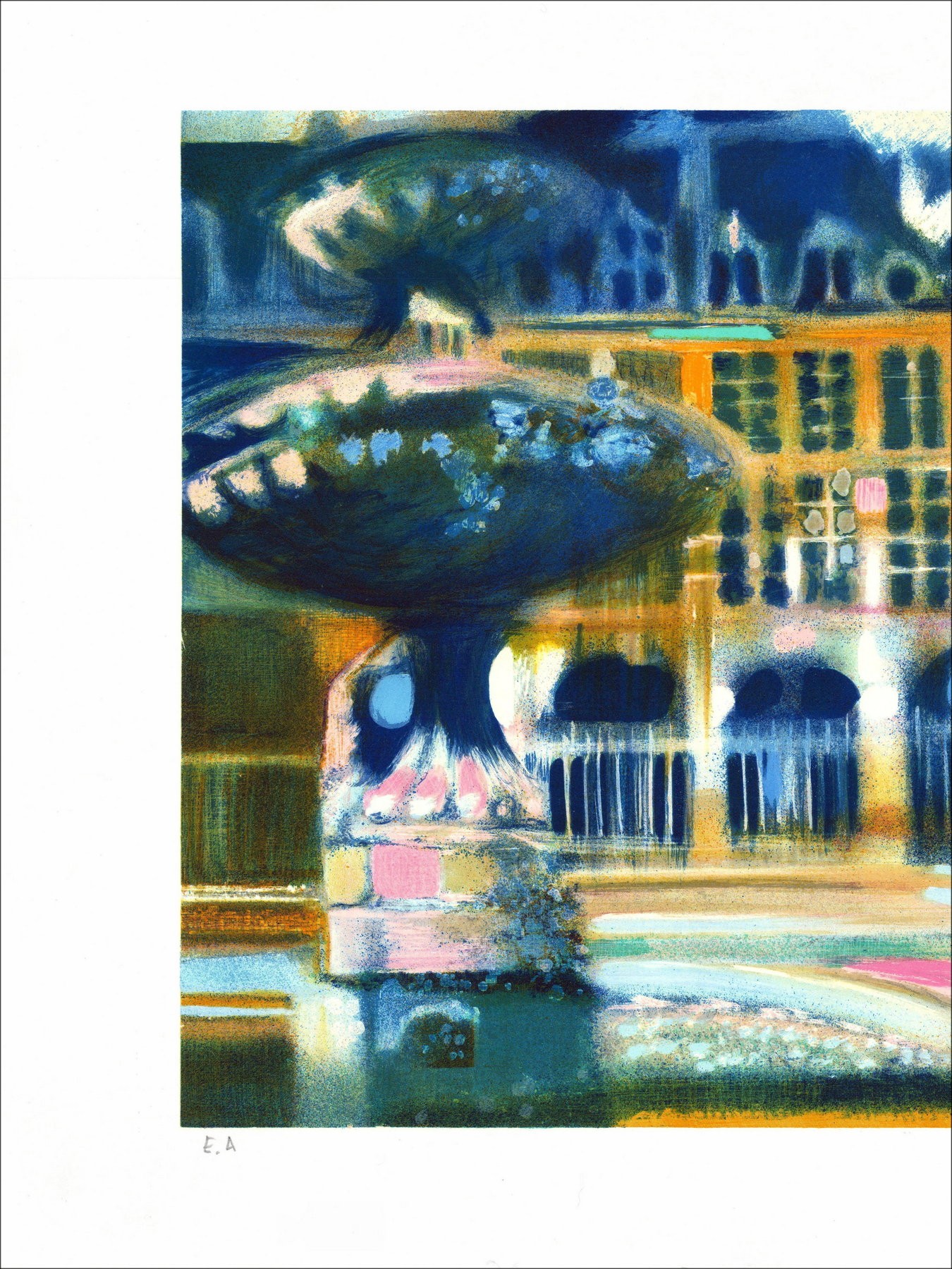 Paul Ambille - Place des Vosges, Litografia