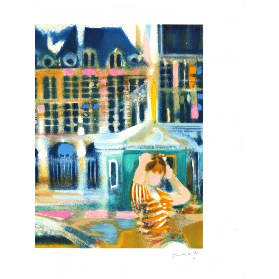 Paul Ambille - Place des Vogesen, Lithographie