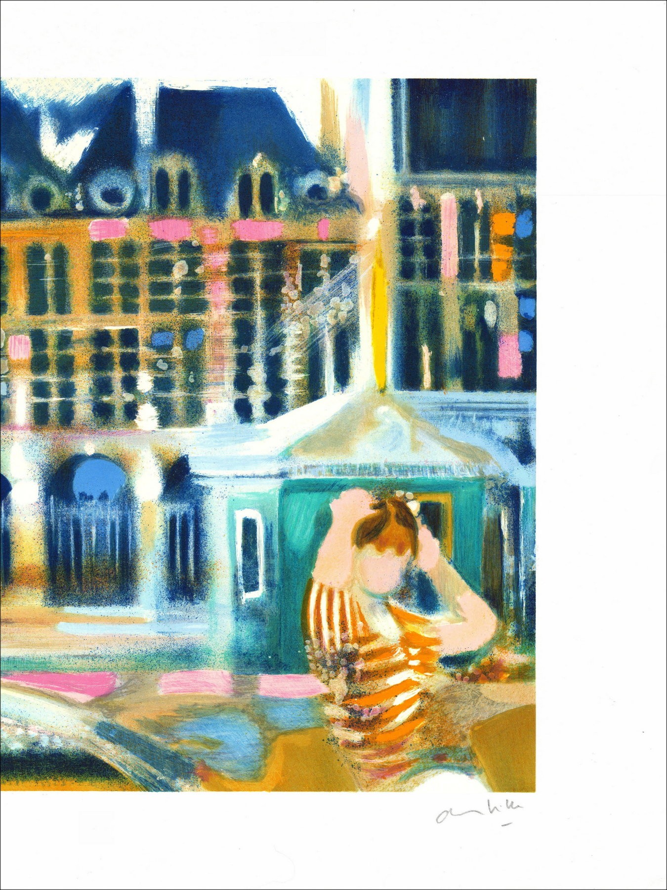 Paul Ambille – Place des Vosges, litografía