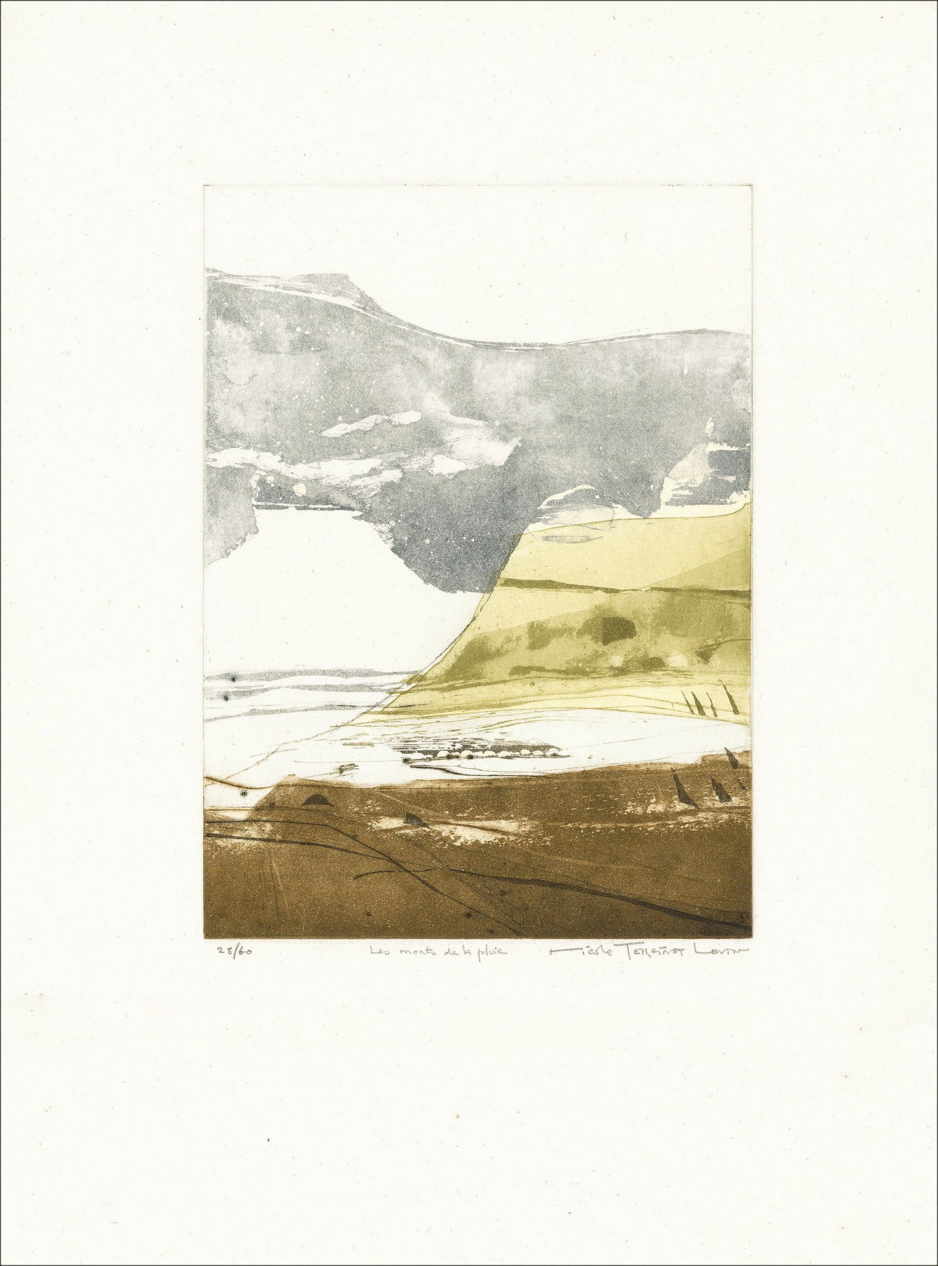 Nicole Tercinet Levin - The Rain Mountains, Aquatint