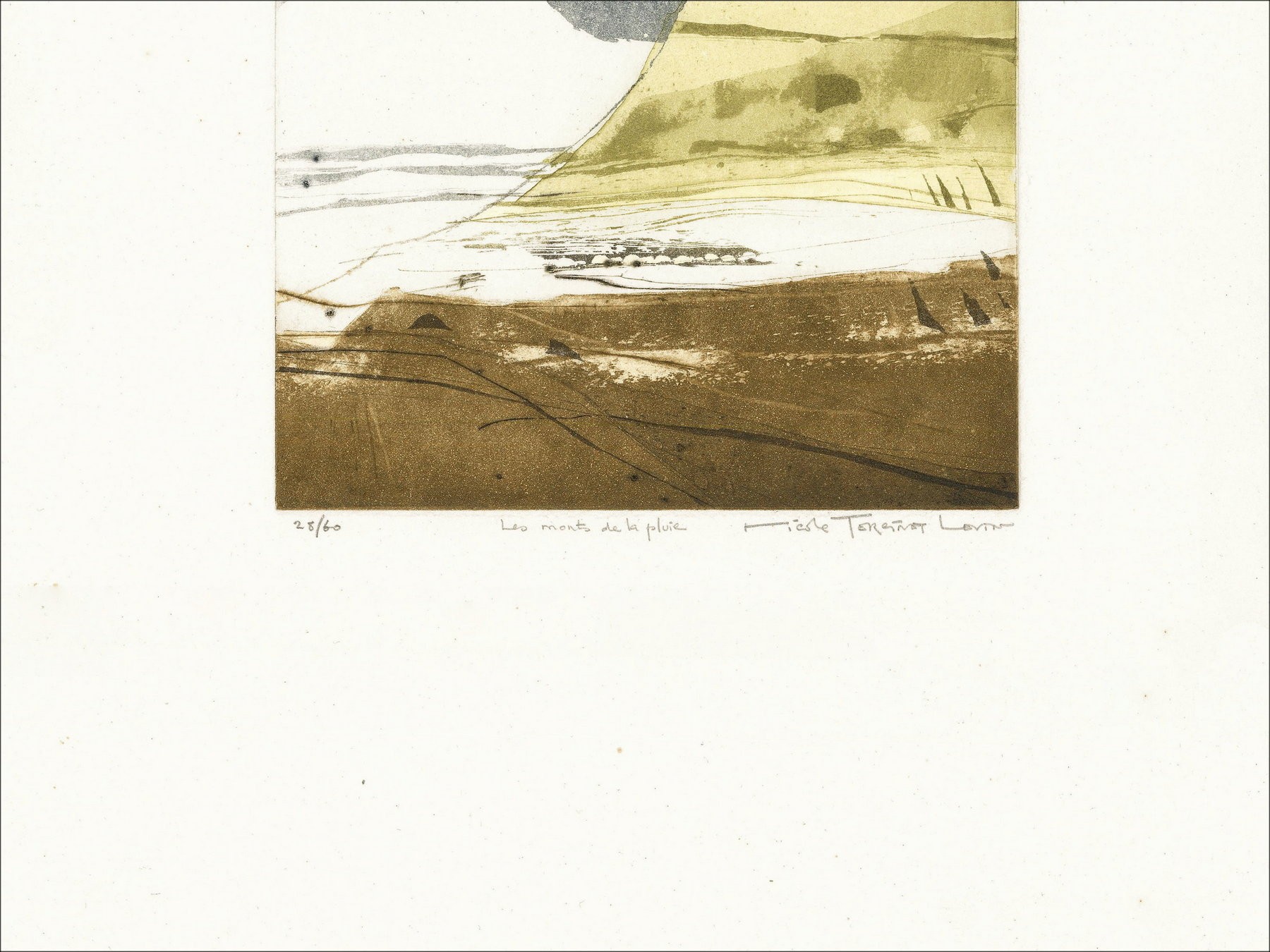 Nicole Tercinet Levin – Les monts de la pluie, aquatinte