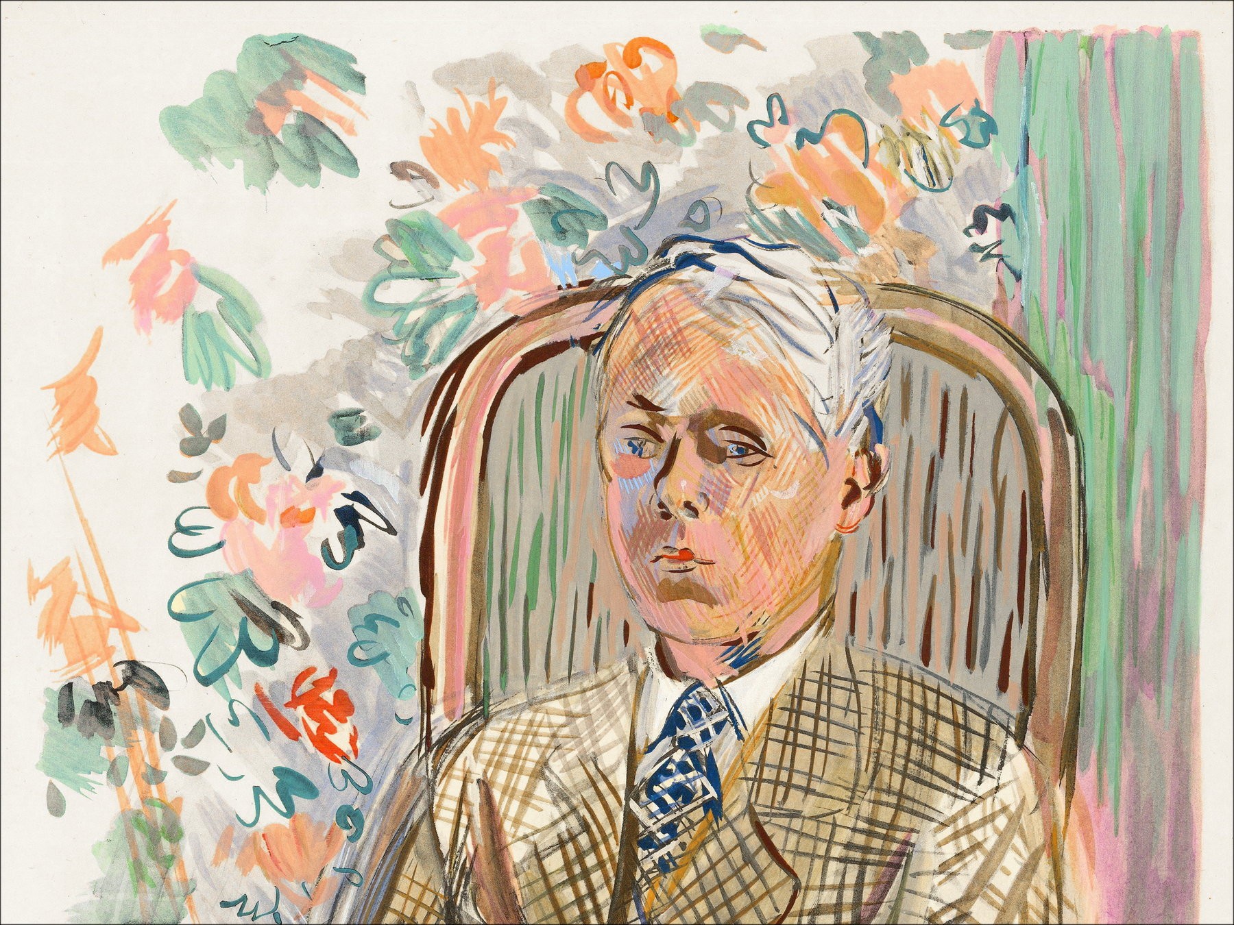 Raoul Dufy - Sessel-Selbstporträts, Lithographie