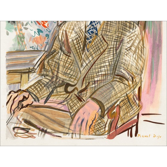 Raoul Dufy – Self-portrait in the chair, lithography
