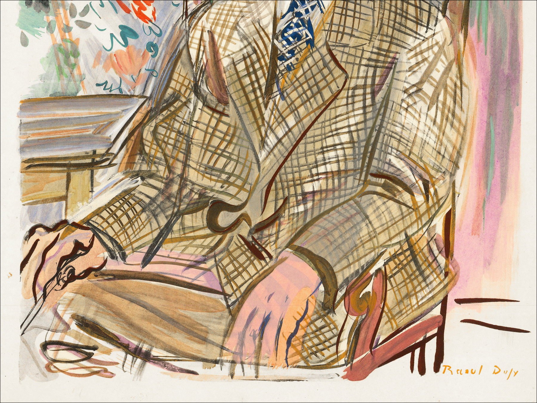 Raoul Dufy - Sessel-Selbstporträts, Lithographie