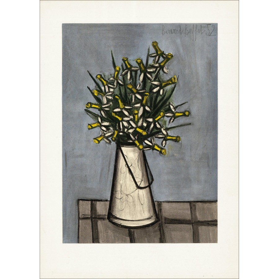 Bernard Buffet - Boeket van Jonquilles, Lithografie