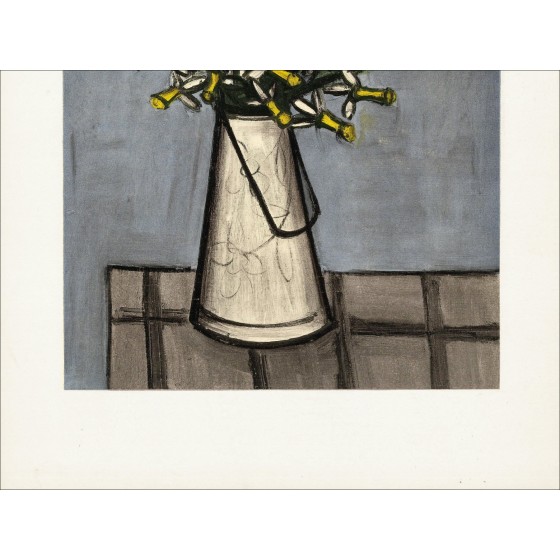 Bernard Buffet – Bouquet de jonquilles, lithographie