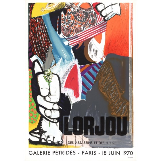 Bernard Lorjou - Lithographie "Ausstellung, Pedridegalerie, Paris" 78x53cm - 1970 - Original Poster Mourlot
