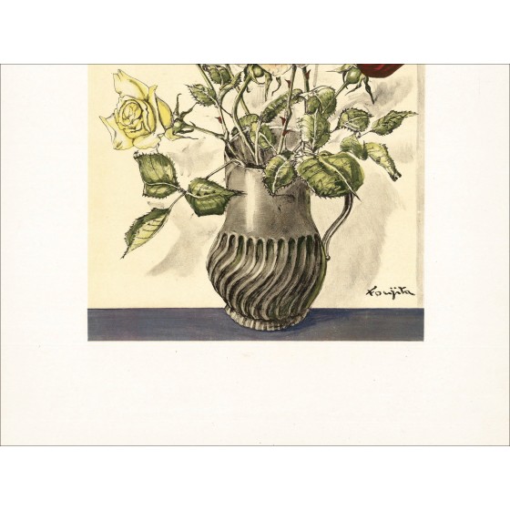 Léonor Foujita – Bouquet de Roses, lithography