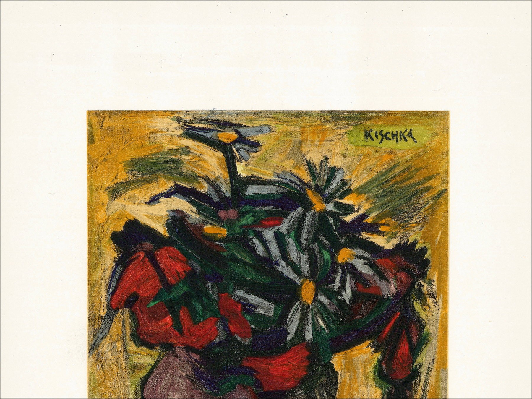 KISCHKA Isis - Lithograph "Bouquet" - 45x32cm - 1958