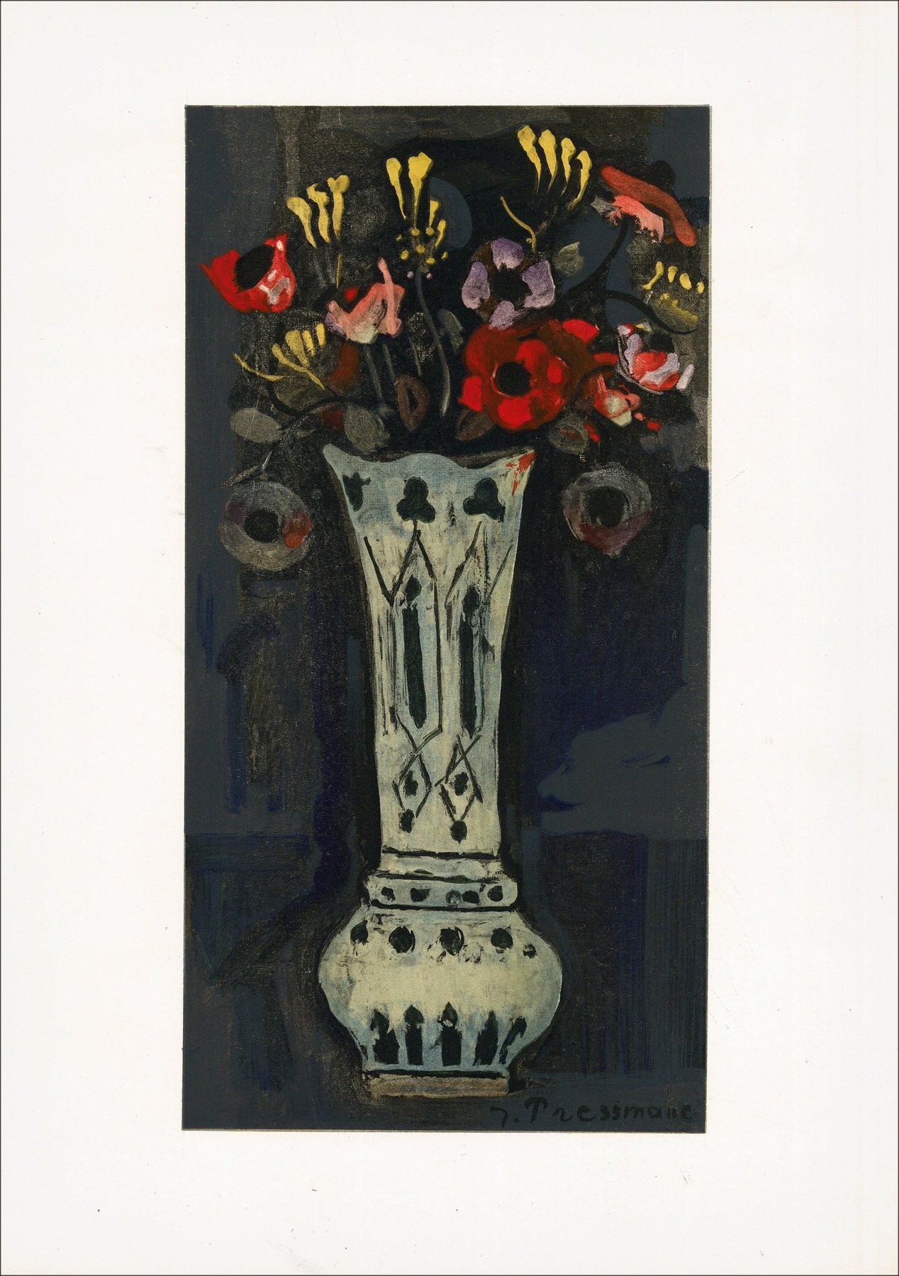 Joseph Pressmane – Bouquet, litografía