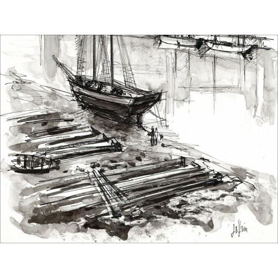 Guily Joffrin - Castle Carnarvon, Tekening ondertekend