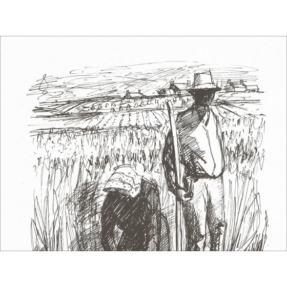 Guily Joffrin - Fenings, unterzeichnete Lithographie