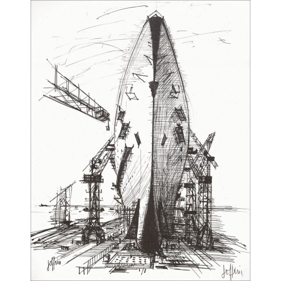 Guily Joffrin – Le Navire (1961), litografía firmada