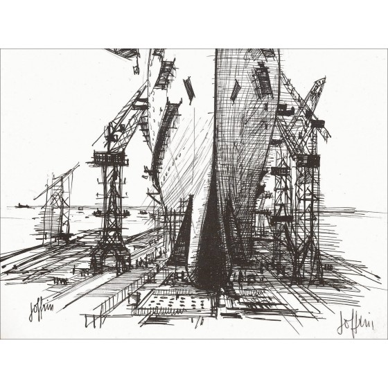 Guily Joffrin – Le Navire (1961), lithograph signed