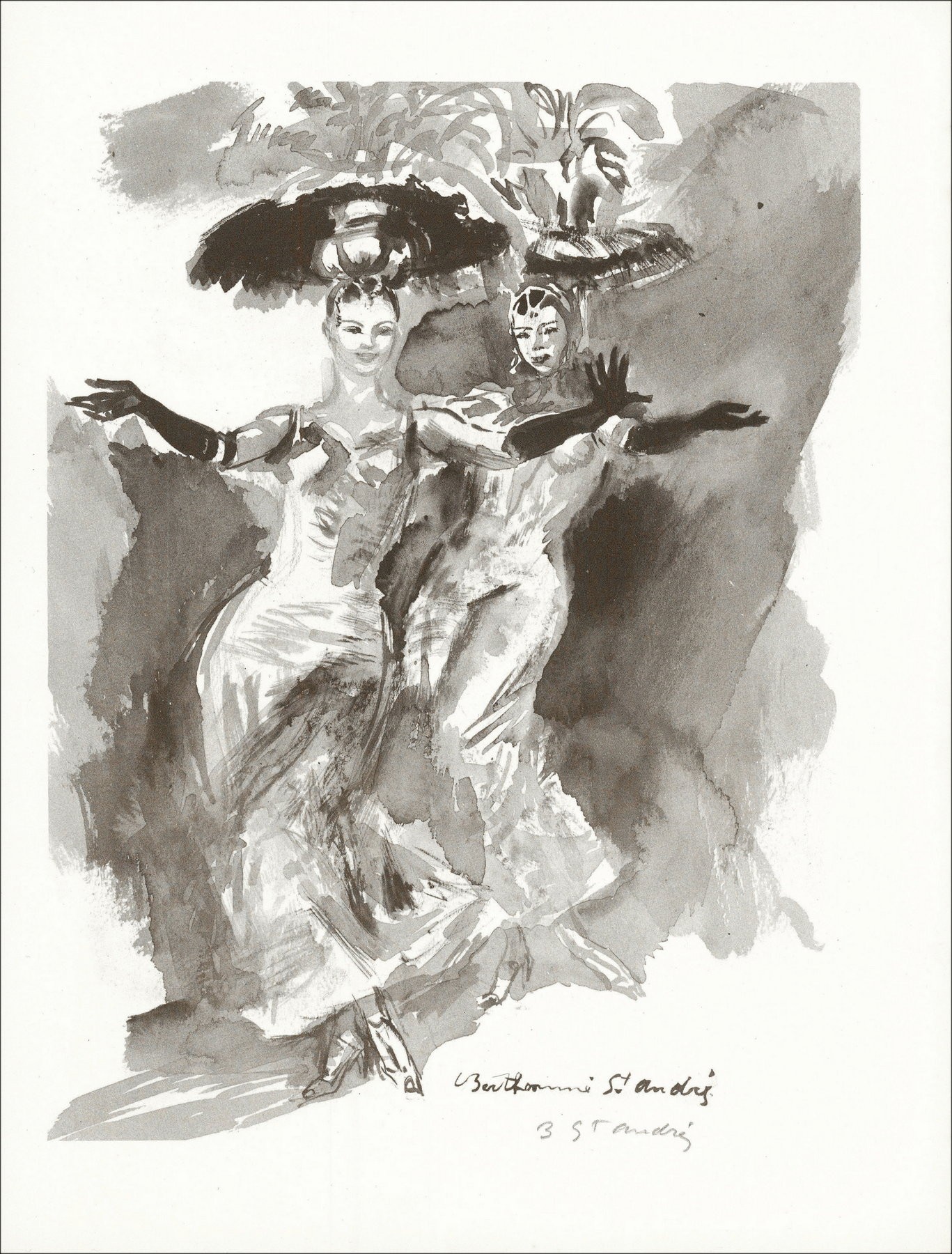 Louis Berthommé-Saint-André – Carnival, lithography