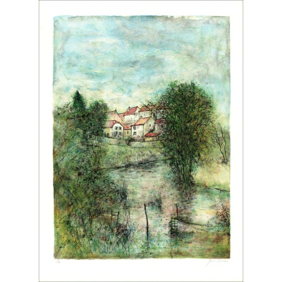 Bernard Gantner - Village Creek, Lithografie