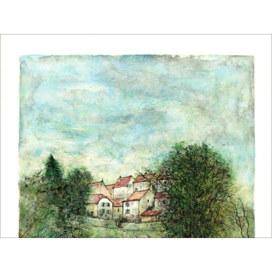 Bernard Gantner – Village Creek, litografía