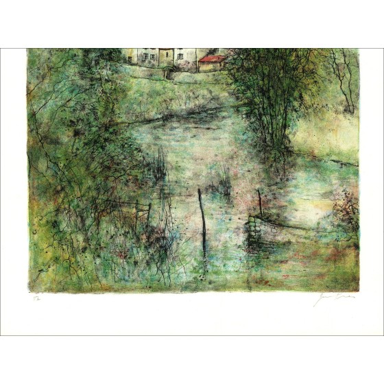 Bernard Gantner – Village Creek, litografía