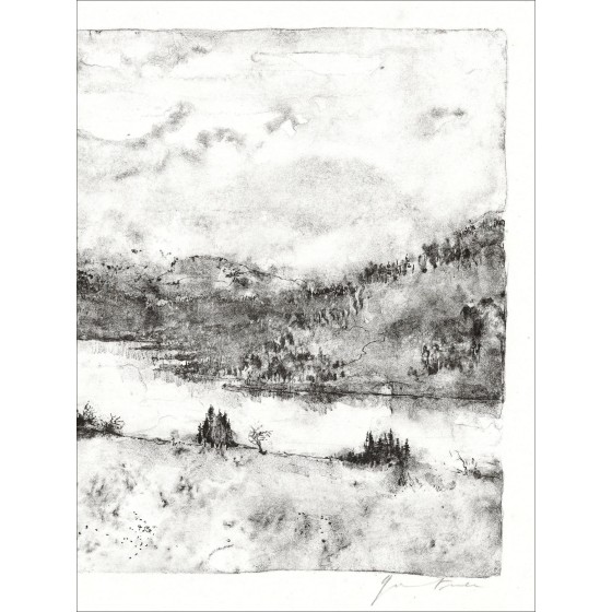 Bernard Gantner - Il lago, litografo firmato
