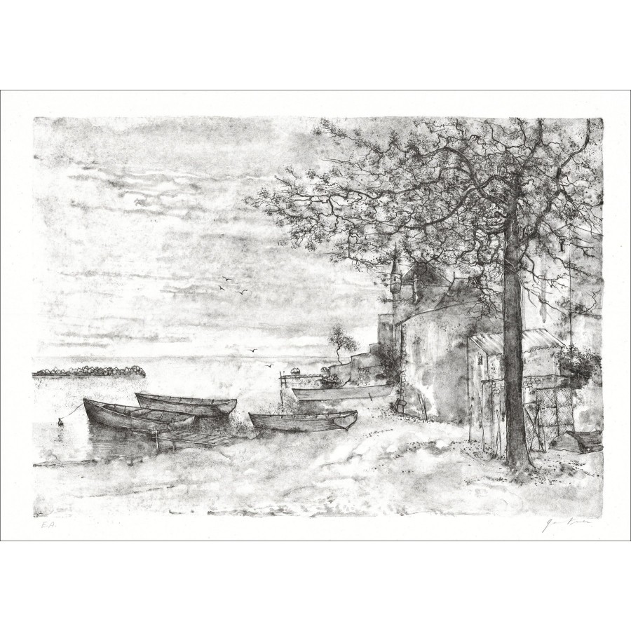 Bernard Gantner – Los Barcos, litógrafo firmado