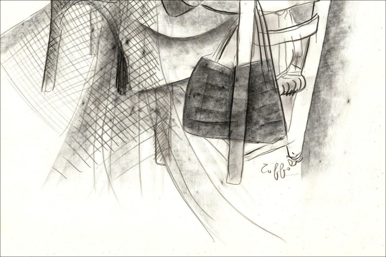 Louis TOFFOLI - Original drawing "Fill fillet moulder" 58x44cm
