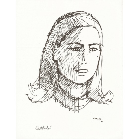 Bernard Cathelin - Portret, ondertekende lithografie