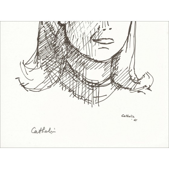 Bernard Cathelin - Portret, ondertekende lithografie