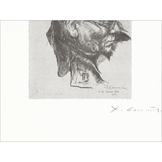 Jean Commère – Portrait, lithographie signée