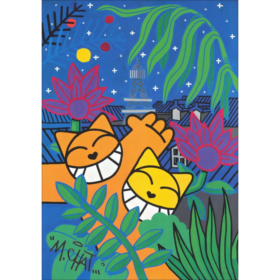 « Rousseau By Night M.Chat Original screen print 2021