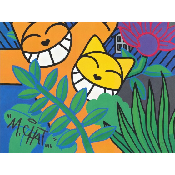« Rousseau By Night M.Chat Original screen print 2021