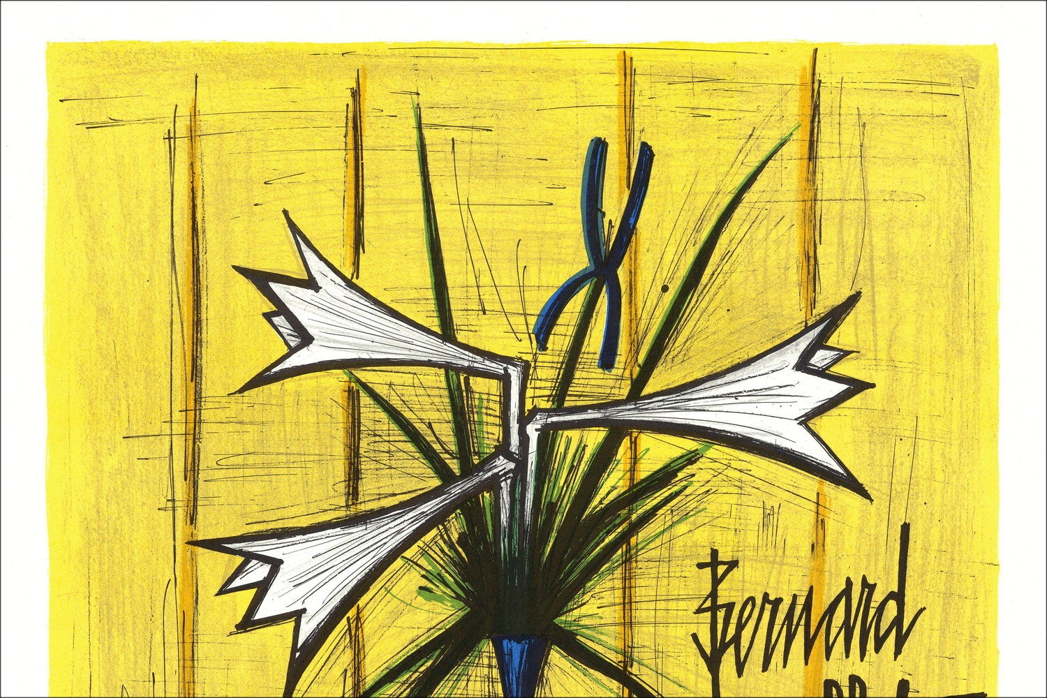 Bernard BUFFET - Litografia "Lys et Iris" 78x56cm - 1980 - Mourlot