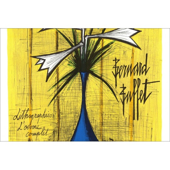 Bernard Buffet - Lithosche "Lys and Iris" 78x56cm - 1980 - Mourlot