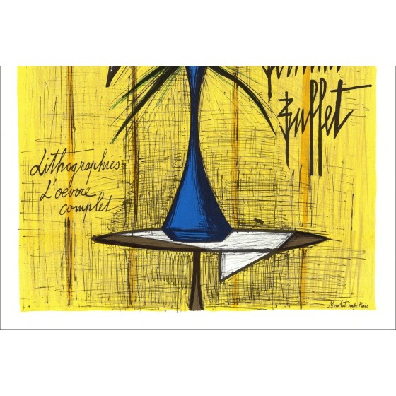 Bernard BUFFET - Lithograph "Lys et Iris" 78x56cm - 1980 - Mourlot