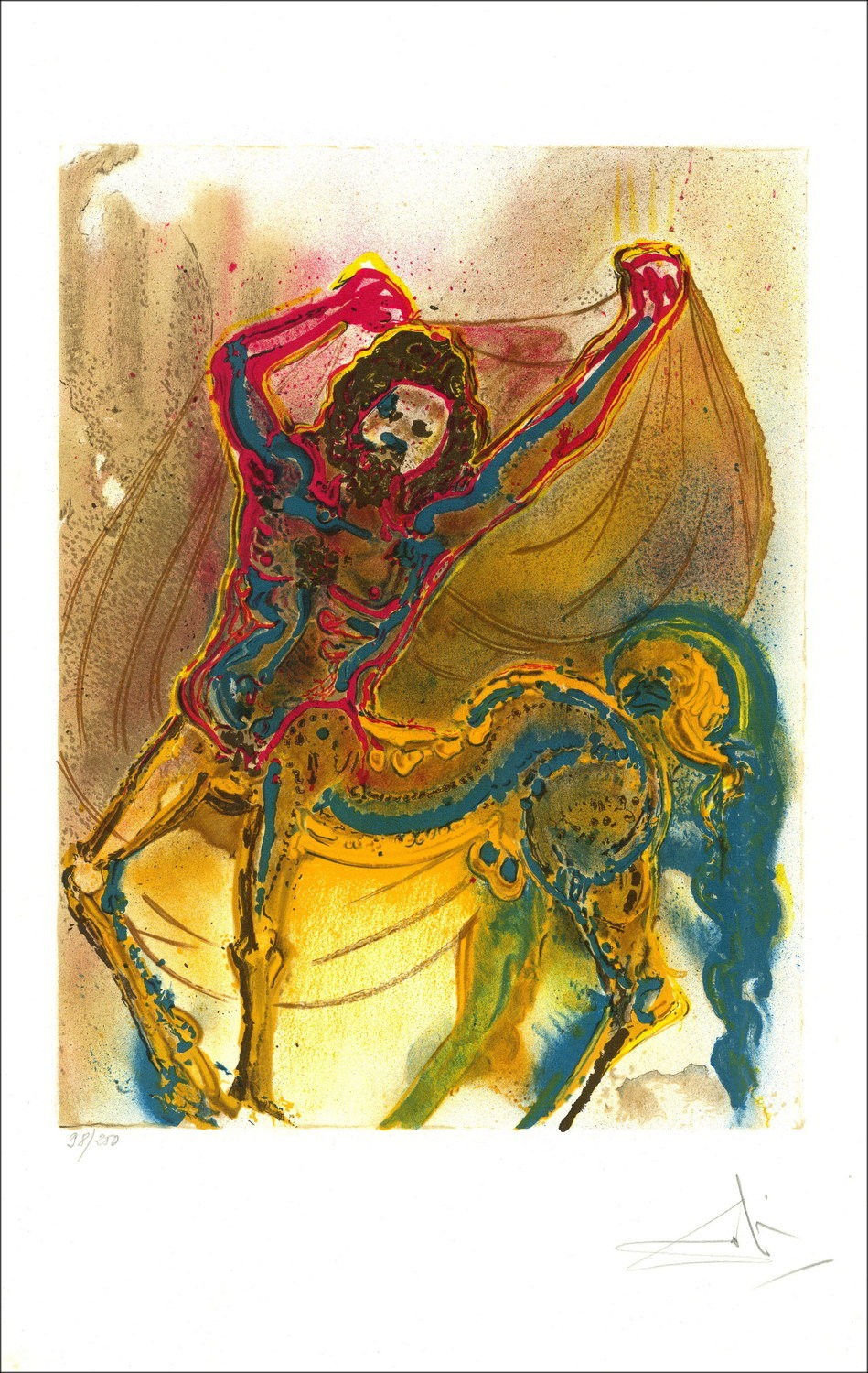 Salvador Dalí - Dalinische Pferde, Centaur de Crête, Lithographie