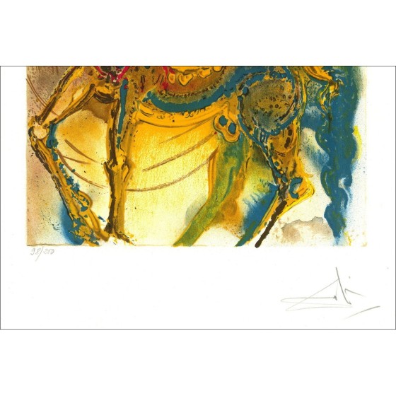 Salvador Dalí - Caballos dalinianos, Centauro de Crête, Litografía
