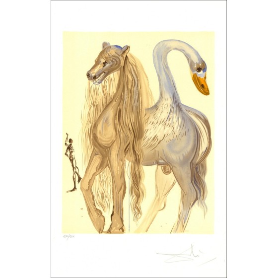 Salvador Dalí - Daliniaanse paarden, Horace Chimera, Lithografie