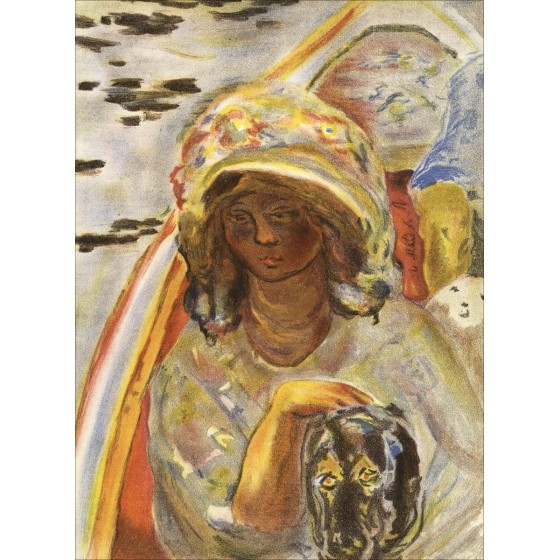 Pierre Bonnard - Litografía "Chica en un barco" 35x26cm - 1939