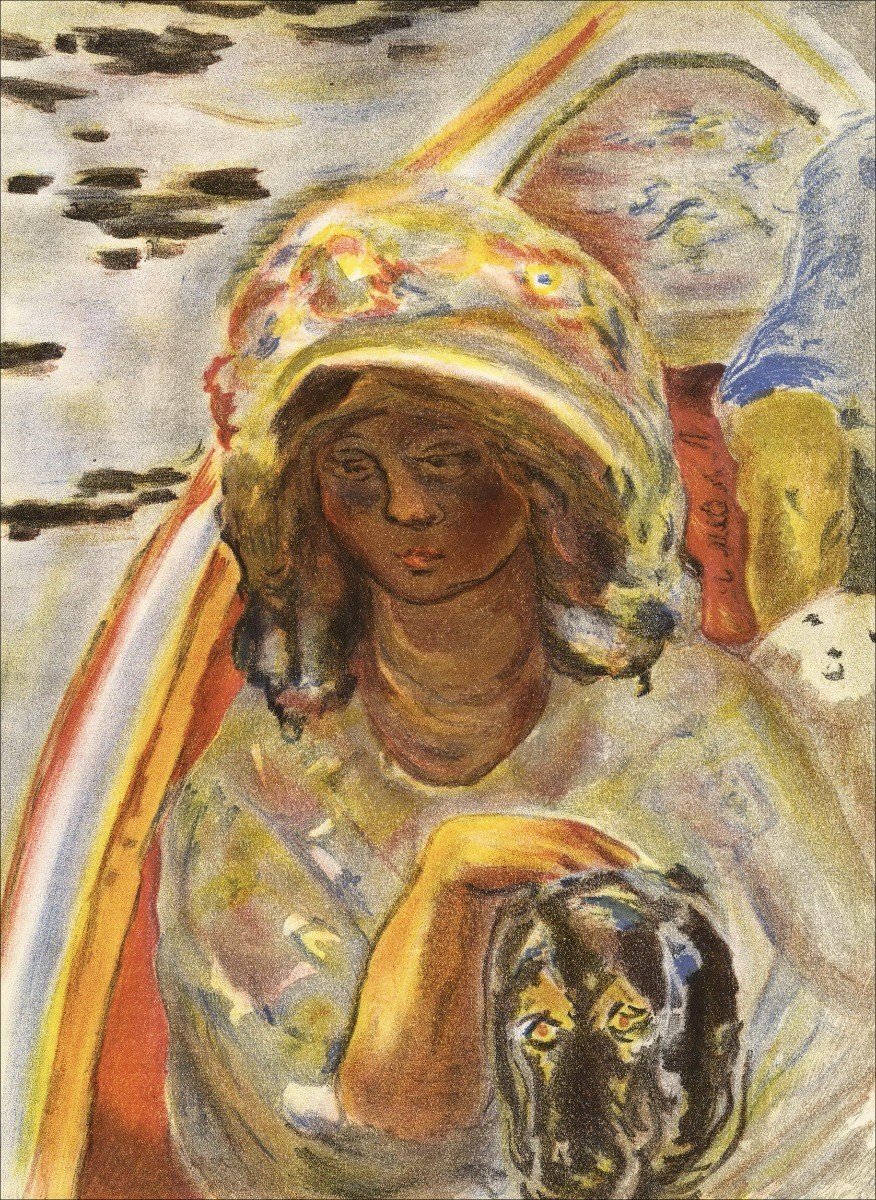Pierre BONNARD - Lith " "Meisje in een boot" 35x26cm - 1939
